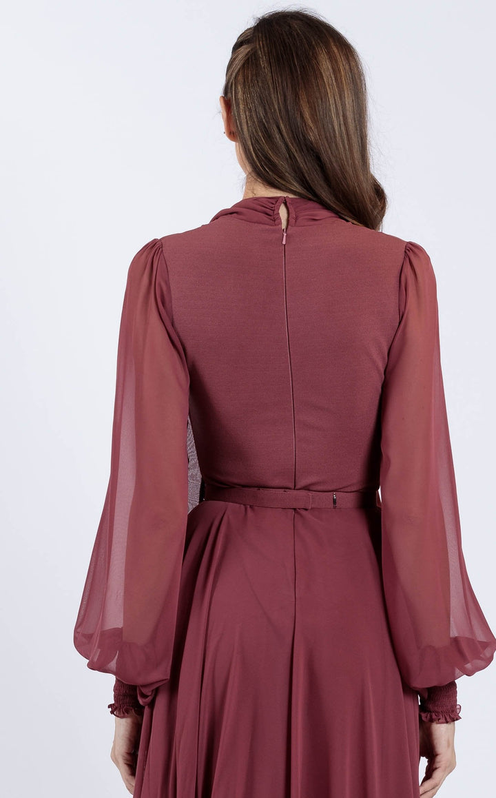 Zeena Zaki SS2103 Light-Maroon