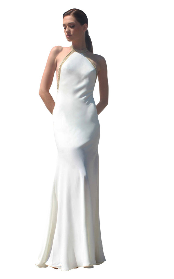 Edward Arsouni Couture SS598 Ecru-Gold
