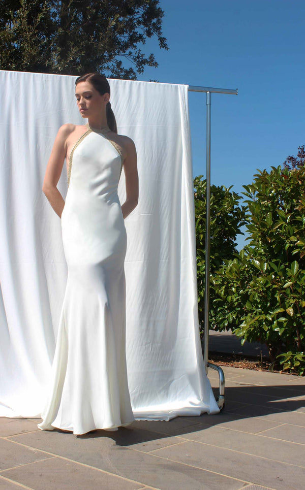 Edward Arsouni Couture SS598 Ecru-Gold