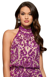 Sherri Hill 53930 Nude/Fuchsia