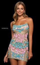 Sherri Hill 53935 Nude-Bright-Pink-Blue