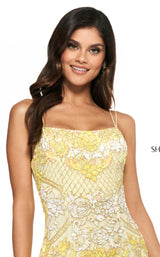 Sherri Hill 53935 Yellow-Ivory-Yellow