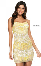Sherri Hill 53935 Yellow-Ivory-Yellow