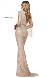 Sherri Hill 54057 Nude/Silver