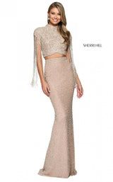 Sherri Hill 54057 Nude/Silver