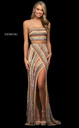 Sherri Hill 54125 Nude-Multi