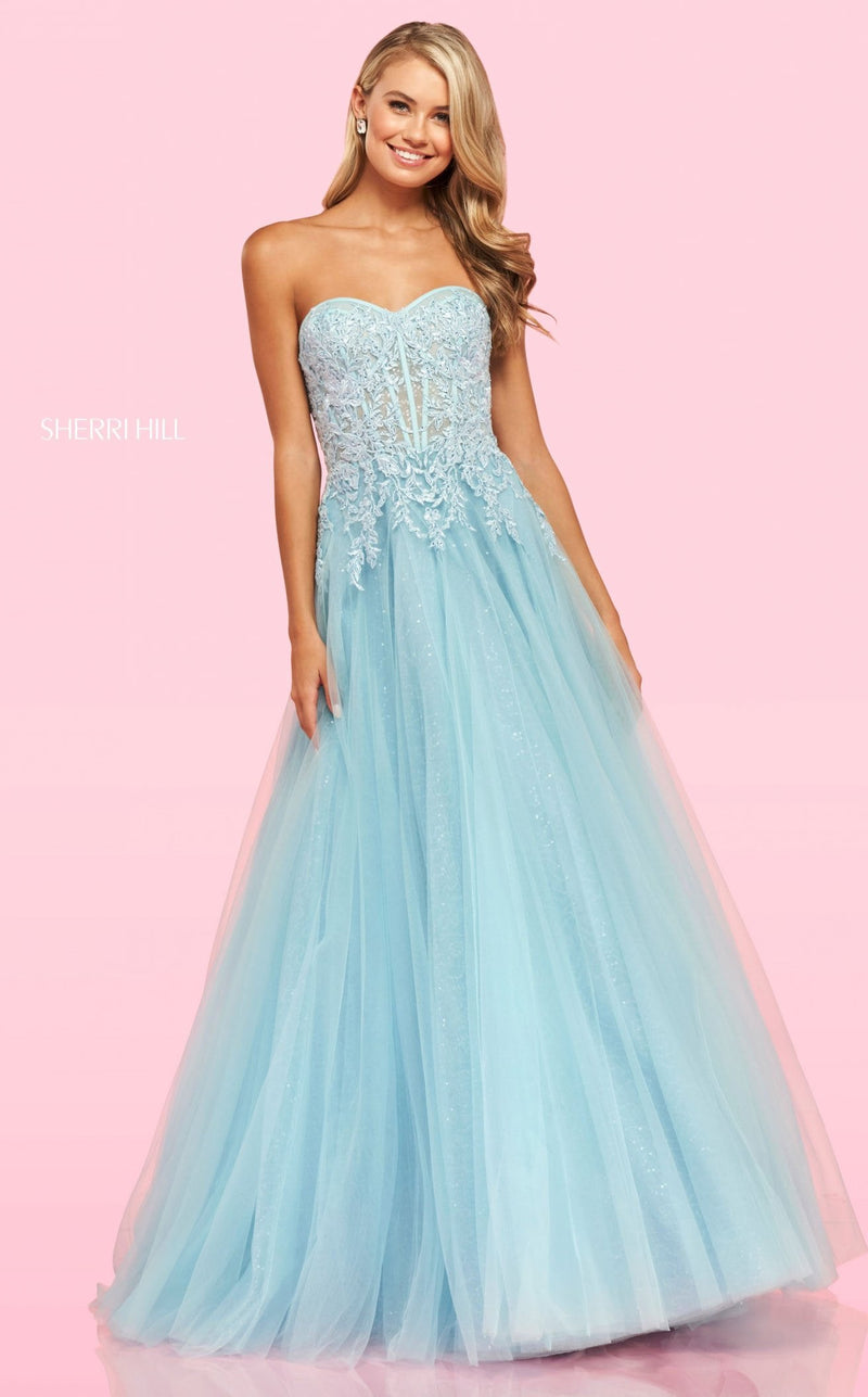 Sherri Hill 54155 Light-Blue