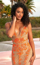 Sherri Hill 54237 Neon Orange