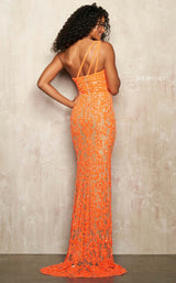 Sherri Hill 54250 Nude-Neon-Orange