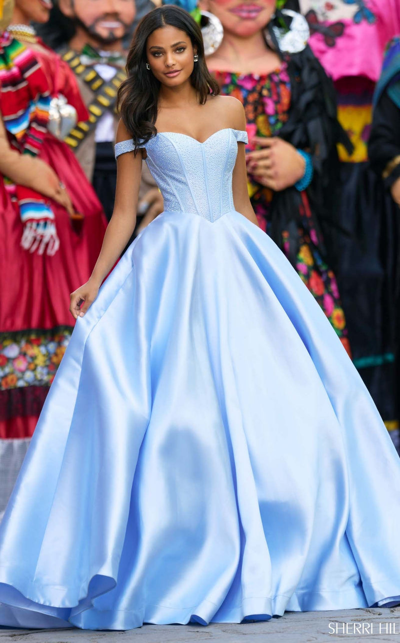 Sherri Hill 55065 Light Blue