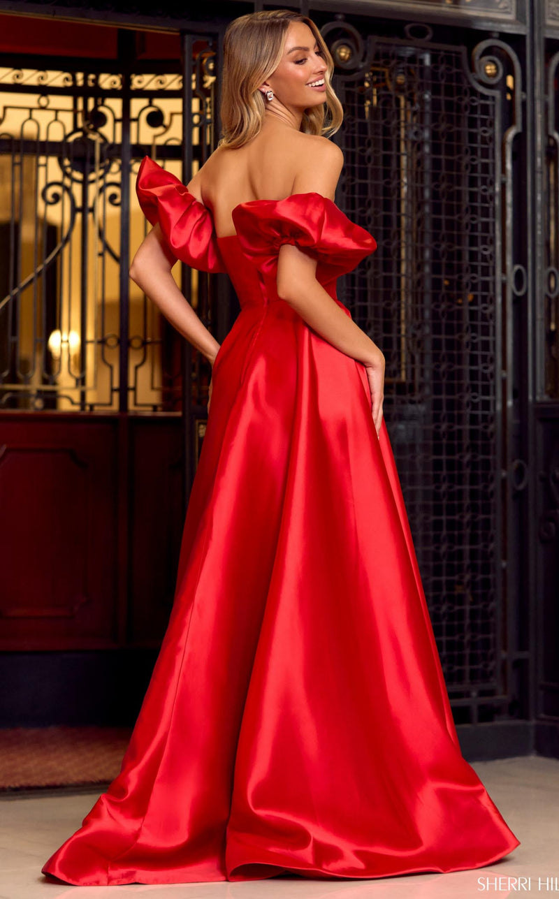 sherri hill red off the shoulder dress Sherri Hill - 57253