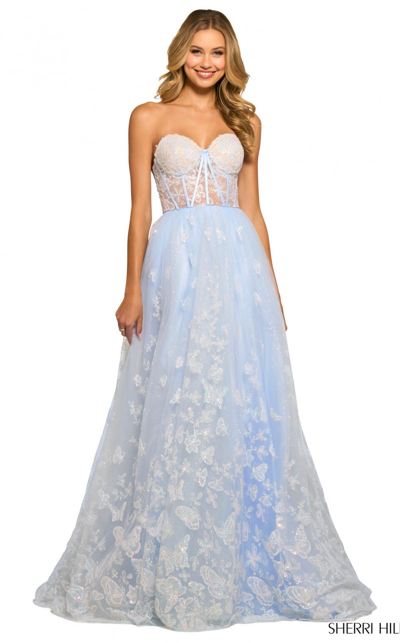 Sherri Hill 55310 Light Blue