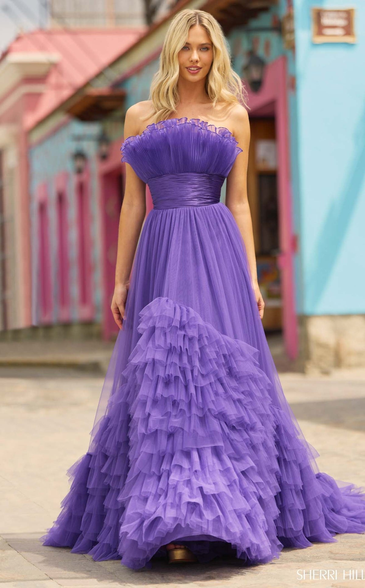 Sherri Hill 55323 Women's Formal Evening & Wedding Guest Dress - Fuchsia