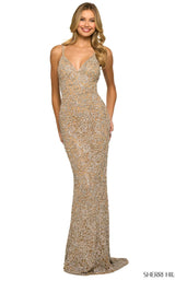 Sherri Hill 55366 Nude/Silver