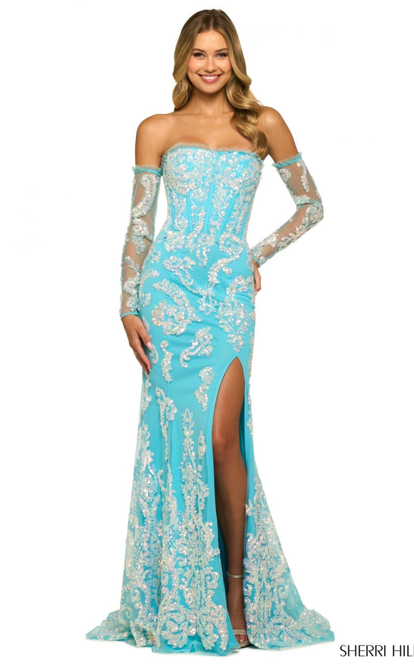 Sherri Hill 55425 Aqua