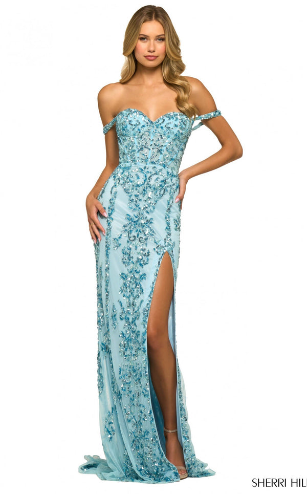 Sherri Hill 55445 Light Blue