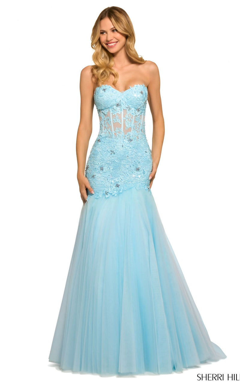 Sherri Hill 55488 Light Blue