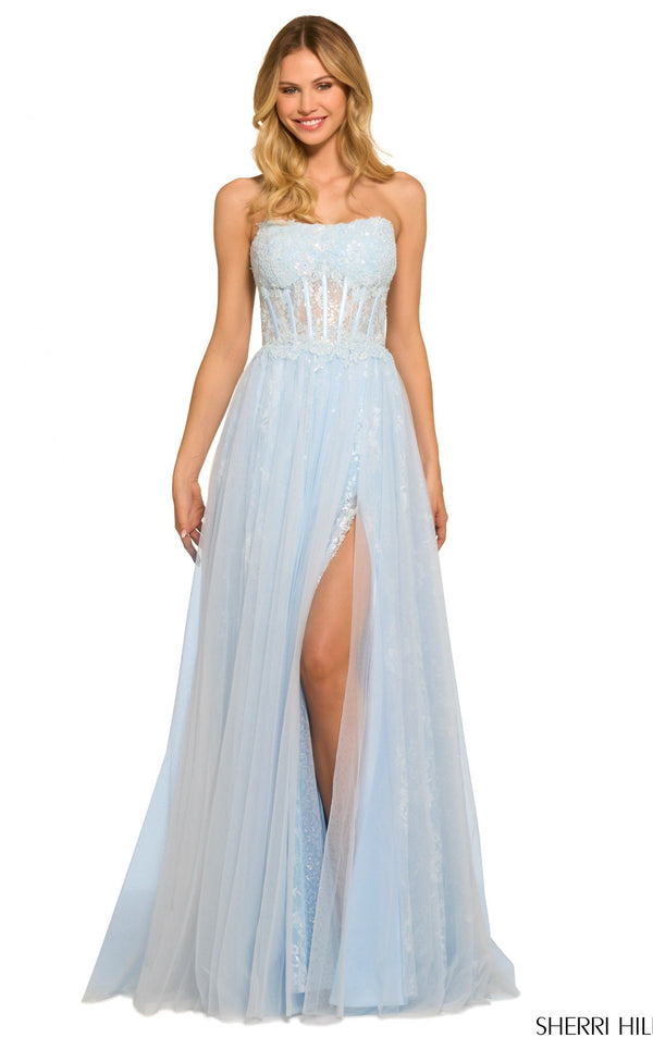 Sherri Hill 55489 Light Blue
