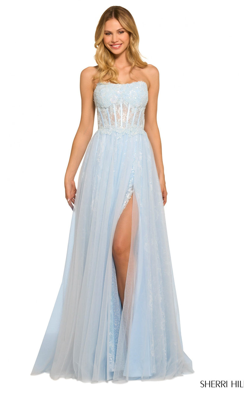 Sherri Hill 55489 Light Blue