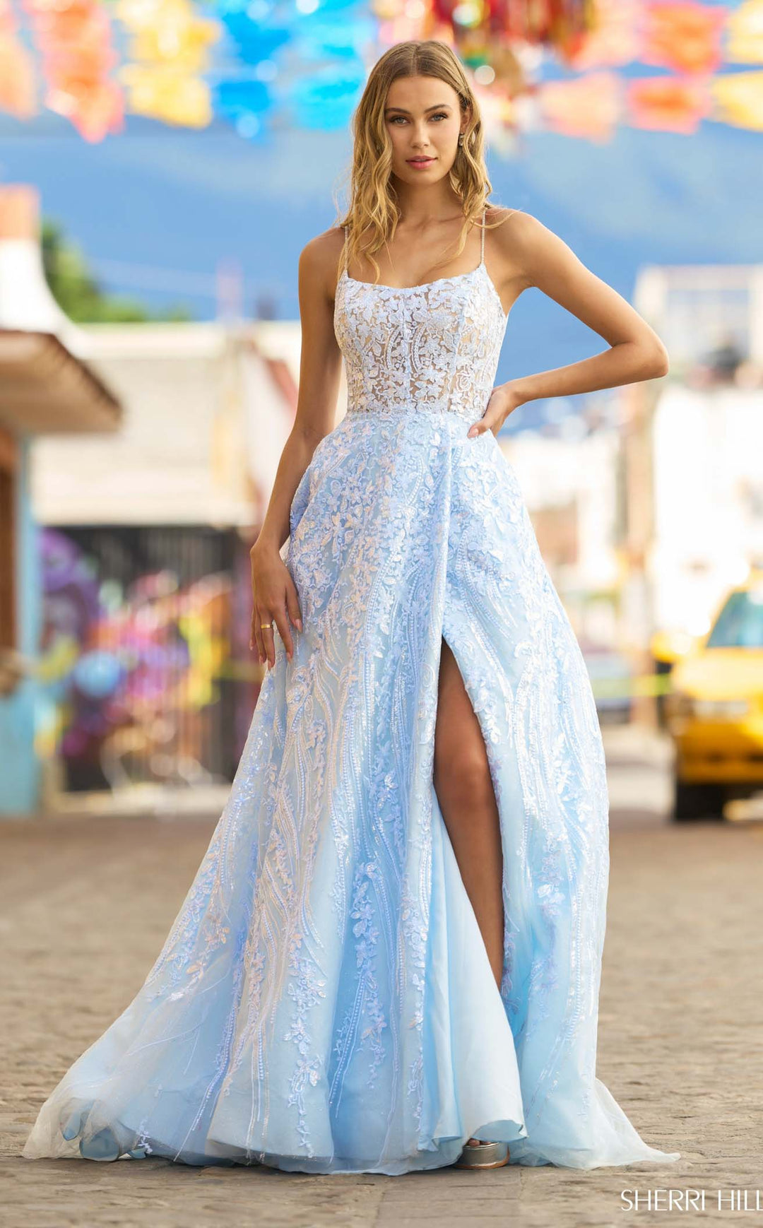 Sherri Hill 55521 Light Blue