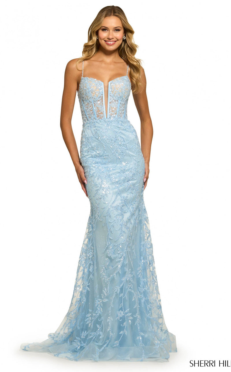 Sherri Hill 55526 Light Blue