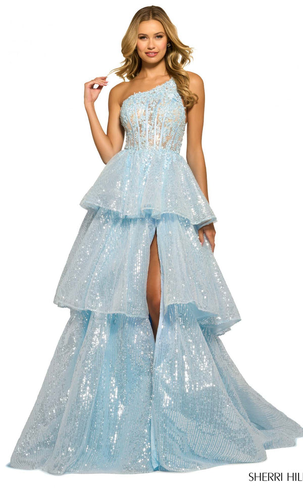 Sherri Hill 55527 Light Blue