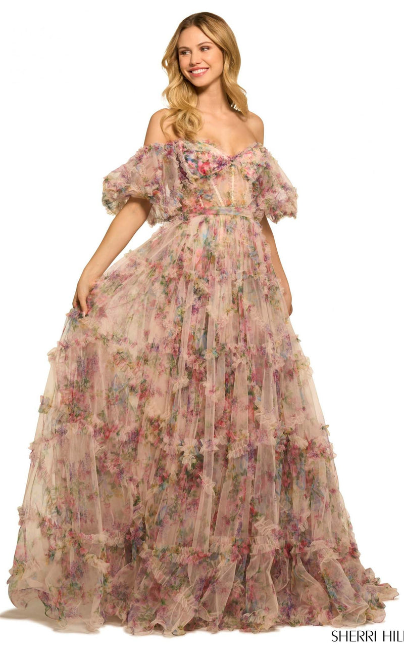 Sherri Hill 55541 Blush-Print
