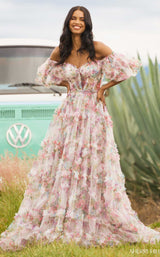 Sherri Hill 55541 Ivory Print