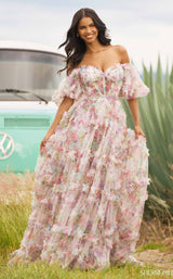 Sherri Hill 55541 Ivory Print