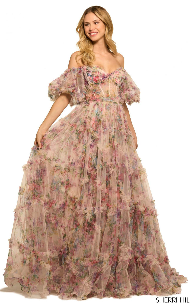 Sherri Hill 55541 Blush-Print