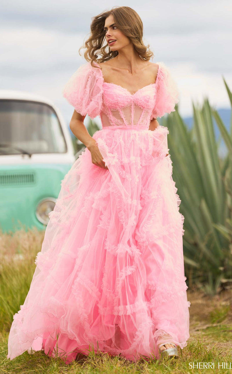 Sherri Hill 55558 Candy Pink