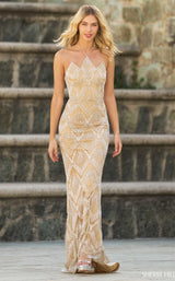 Sherri Hill 55559 Nude-Ivory-Silver