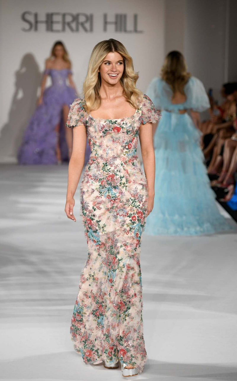 Sherri Hill 55617 Bright-Pink-Print