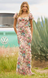 Sherri Hill 55617 Bright-Pink-Print