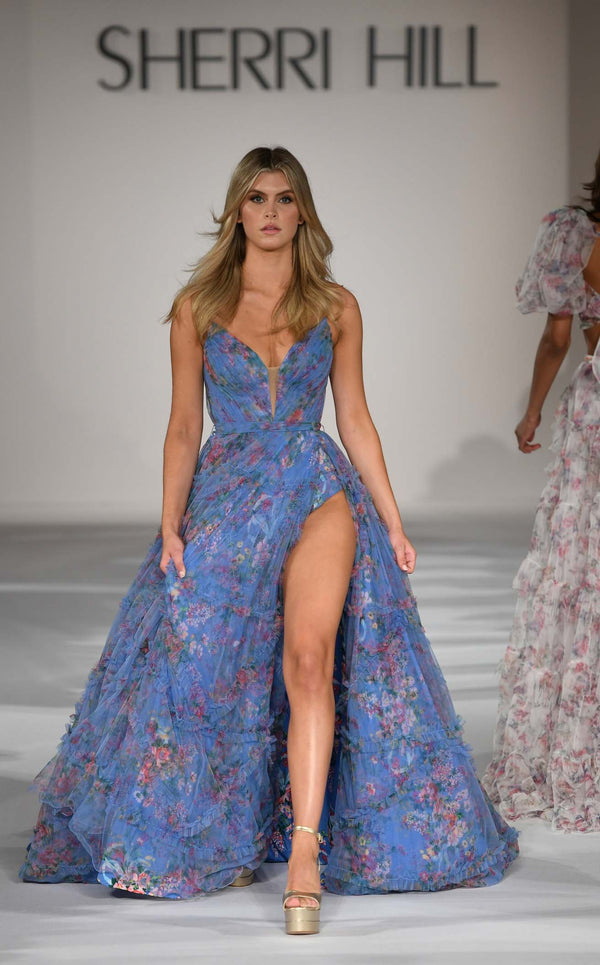 Sherri Hill 55620 Periwinkle-Print