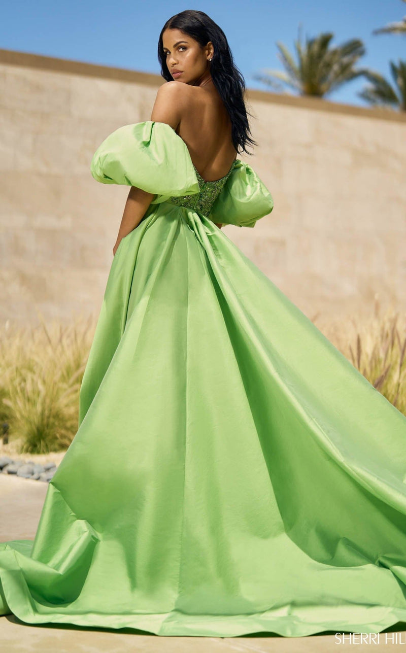 Sherri Hill 55632 Dress Chartreuse