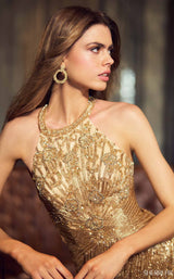 Sherri Hill 55634 Dress Nude-Silver