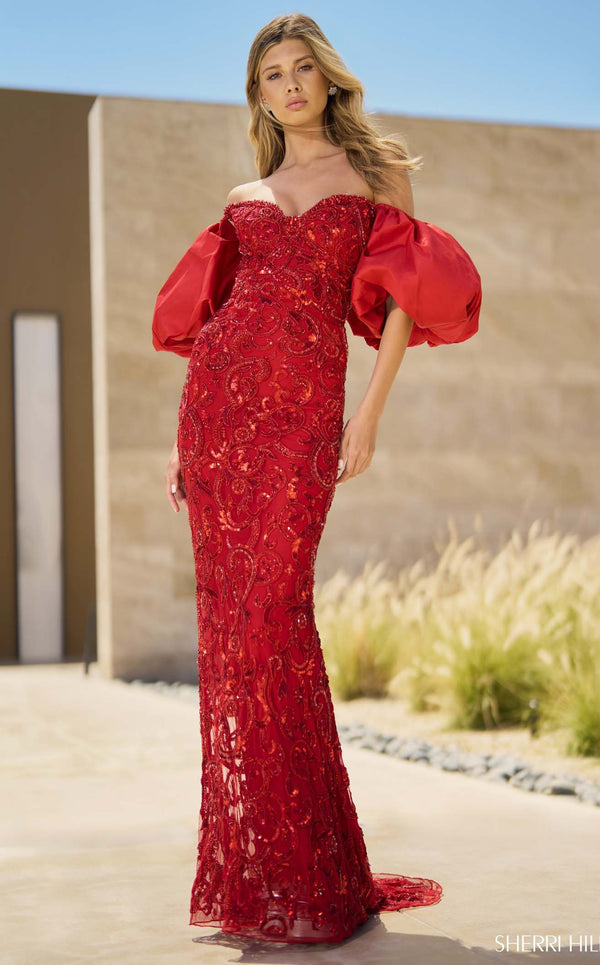 Sherri Hill 55646 Dress Red