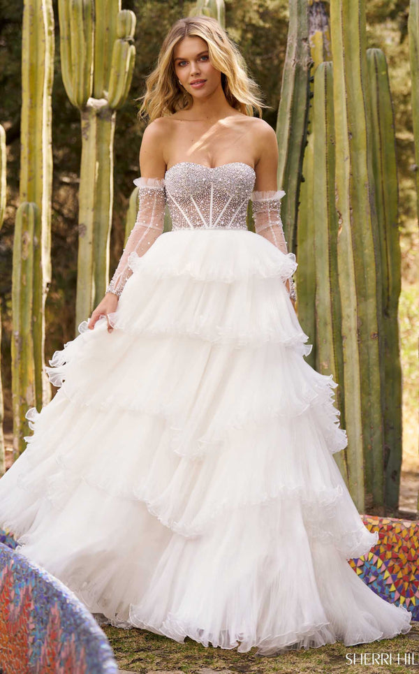 Sherri Hill 55648 Dress Ivory