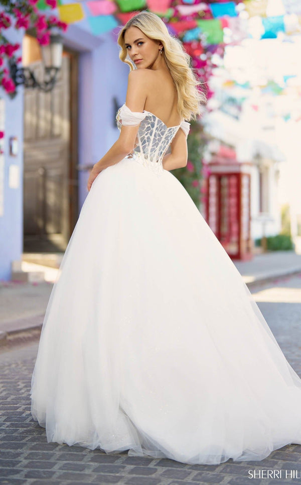 Sherri Hill 55714 Dress Ivory-Silver