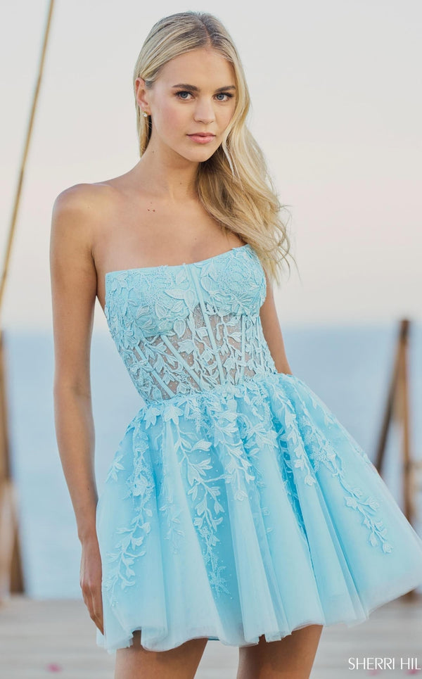 Sherri Hill 55833 Dress Light-Blue