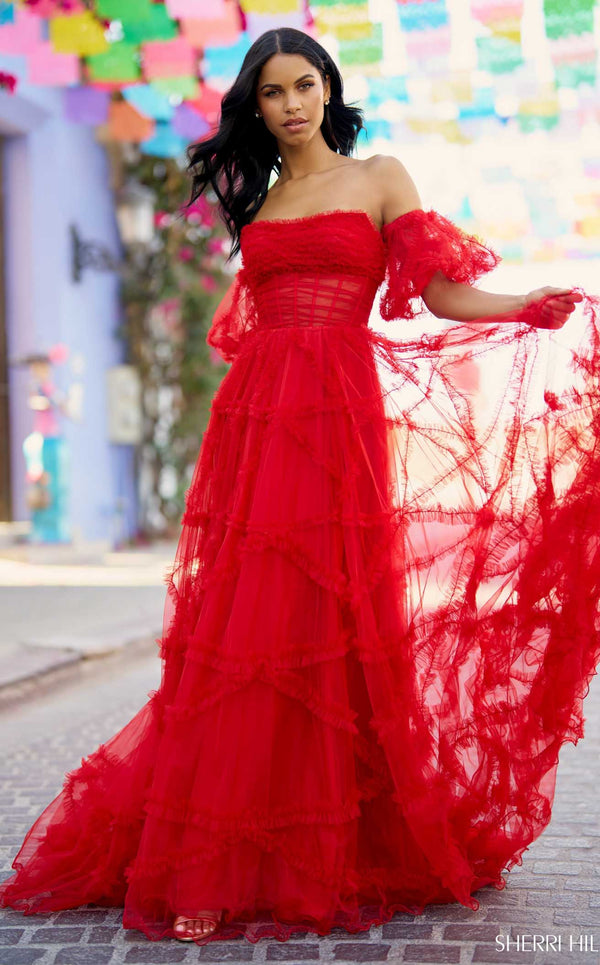 Sherri Hill 55840 Dress Red