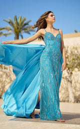 Sherri Hill 55935 Dress Turquoise