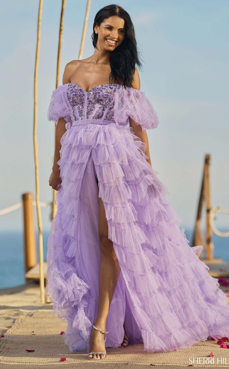 Sherri Hill 55949 Dress Lilac