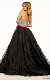 Sherri Hill 55956 Black-Ivory-Fuchsia