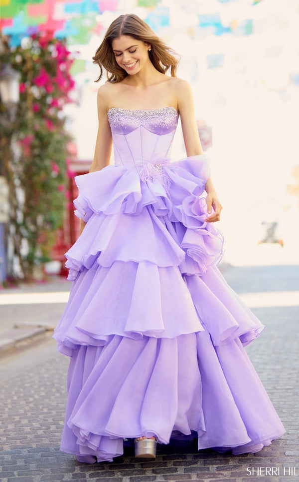 Sherri Hill 55957 Dress Lilac