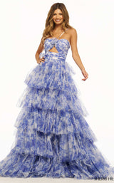 Sherri Hill 55980 Ivory/Blue