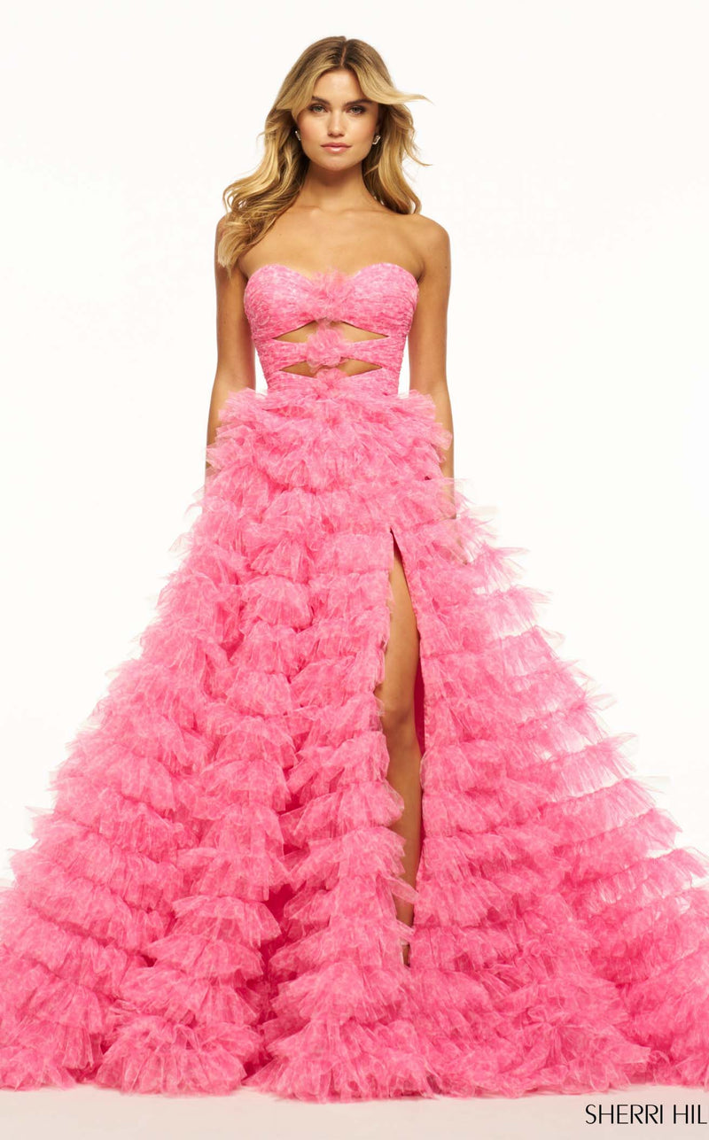 Sherri Hill 55981 Neon Pink