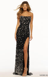 Sherri Hill 56011 Black/Silver
