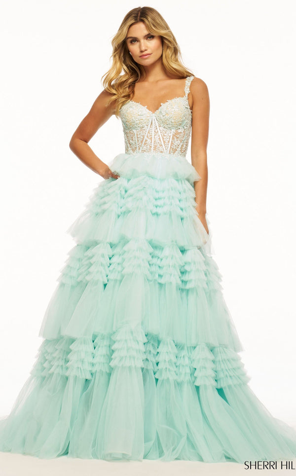 Sherri Hill 56019 Light Green